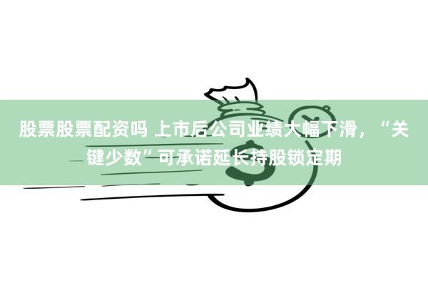 股票股票配资吗 上市后公司业绩大幅下滑，“关键少数”可承诺延长持股锁定期